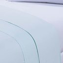 Ver imagem 3 de Jogo de Cama 100% Algodão Percal 150 Fios Solteiro Gran Moratta 3 Peças - Branco e Verde