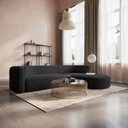 Ver imagem 1 de Sofá Modular Sala de Estar Decoração Luxo 265cm Lado Esquerdo Bouclé Celinne Luxuoso