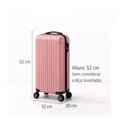 Ver imagem 3 de Mala Viagem Rigida Abs Bordo Pequena Giro 360 Mao Padrao Rose