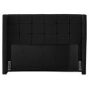 Ver imagem 3 de Cabeceira Cama Box Casal Queen Size Gioconda 160cm com Frame Veludo Preto - Abmaza