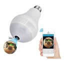 Ver imagem 1 de Câmera Ip Seguraca Lâmpada Vr 360 Panoramica Espia Wifi V380