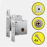 Par Fechadura Auxiliar 1004 Roseta Quadrada Inox Stam - 1