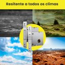 Ver imagem 3 de Par Fechadura Auxiliar 1004 Roseta Quadrada Inox Stam