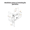 Ver imagem 7 de Par Fechadura Auxiliar 1004 Roseta Quadrada Inox Stam