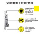 Ver imagem 4 de Fechadura Externa 501-502/33 Espelho inox Cromada