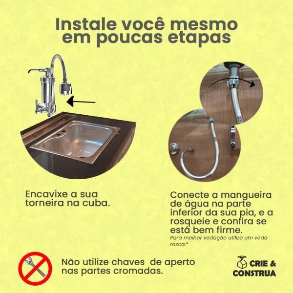 Torneira Cozinha Com Filtro Gourmet Parede Articulada - 8