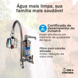 Torneira Cozinha Com Filtro Gourmet Parede Articulada - 3