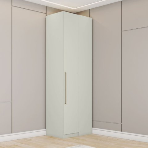 Guarda-roupa Canto Reto Modulado 1 Porta Seletto Henn - Areia Hp