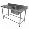 Pia Inox Industrial 1.50X70 Com 1 Cuba Direita - Chefstock - 1