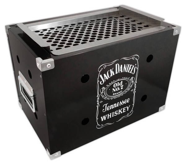 Churrasqueira A Carvão Box Portátil Preta Grill Maleta Em Aço Inox Personalizada - EvandroShop - 1