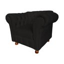 Ver imagem 2 de Poltrona Luis XV Chesterfield Capitone Suede Preto / Sala, Tv, Estar, Recepção, decoração