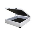 Ver imagem 1 de Base Box Baú Viúva em Corino Branco com Pistão A Gás - 41x128x188cm