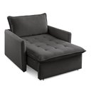 Ver imagem 4 de Sofá-Cama Retrátil 1 Lugar Califórnia em Linho Preto