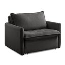 Ver imagem 2 de Sofá-Cama Retrátil 1 Lugar Califórnia em Linho Preto