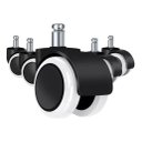 Ver imagem 1 de Rodizio Rodinha Anti Risco Pu Semi Silicone Cadeira Giratoria Cor Das Rodas Branco