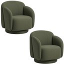 Ver imagem 1 de Kit 2 Poltronas Avany Giratórias Linho Verde Nexta Casa