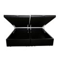 Ver imagem 3 de Base Box Baú King Blindado Bipartido Acolchoes Sintético Preto 49x193x203