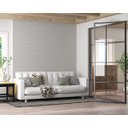 Ver imagem 7 de Papel de Parede Adesivo Relevo 3d Branco e Dourado 2,80m