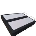 Ver imagem 3 de Base Box Baú Casal Blindado Bipartido Acolchoes Poliéster Preto 41x138x188