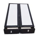 Ver imagem 2 de Base Box Baú Casal Blindado Bipartido Acolchoes Poliéster Preto 41x138x188