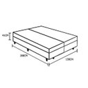 Ver imagem 4 de Base Box Baú Casal Blindado Bipartido Acolchoes Suede Cinza 41x138x188