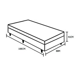 Base Box Baú Solteiro Belos Sonhos Sintético Preto 41x88x188 - 3
