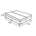 Ver imagem 3 de Base Box Baú Queen Bipartido Belos Sonhos Sintético Marrom 41x158x198