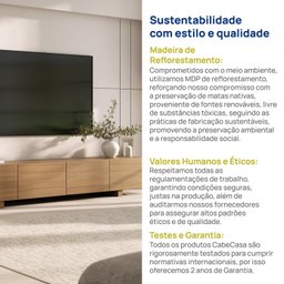 Rack para Tv até 75 Polegadas 180cm Aruá CabeCasa MadeiraOriginals - 8