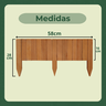 Kit 4 Metros Cerca de Madeira Contenção Limitador Divisor Stain Mogno - 6