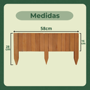Ver imagem 6 de Kit 4 Metros Cerca de Madeira Contenção Limitador Divisor Stain Mogno