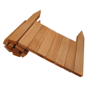 Ver imagem 2 de Kit 4 Metros Cerca de Madeira Contenção Limitador Divisor Stain Mogno