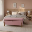Ver imagem 1 de Puff Recamier Baú Versallies 150 Cm para Sala Quarto Bouclé