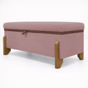 Ver imagem 2 de Puff Recamier Baú Versallies 150 Cm para Sala Quarto Bouclé