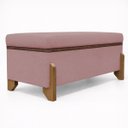 Ver imagem 4 de Puff Recamier Baú Versallies 150 Cm para Sala Quarto Bouclé