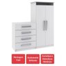 Cômoda 2 Portas 4 Gavetas 1d024 Branco - Pnr Móveis - 2