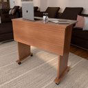 Ver imagem 2 de Mesa para Computador Multiuso Dobrável Scott com Rodízio Amêndoa - Pnr Móveis