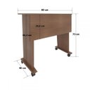 Ver imagem 3 de Mesa para Computador Multiuso Dobrável Scott com Rodízio Amêndoa - Pnr Móveis