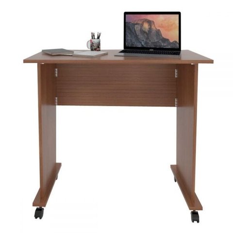 Mesa para Computador Multiuso Dobrável Scott com Rodízio Amêndoa - Pnr Móveis