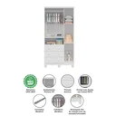 Ver mais imagens de Quarto de Bebê Completo com Guarda Roupa Cômoda com Janela e Berço 100% MDF Uli