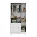 Ver imagem 6 de Quarto de Bebê Guarda-Roupa Cômoda com Janela e Berço 100% MDF Mimo Espresso Móveis Branco Brilho
