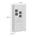 Ver imagem 7 de Quarto de Bebê Guarda-Roupa Cômoda com Janela e Berço 100% MDF Mimo Espresso Móveis Branco Brilho