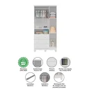 Ver mais imagens de Quarto de Bebê Completo com Guarda Roupa Cômoda com Janela e Berço 100% MDF Uli