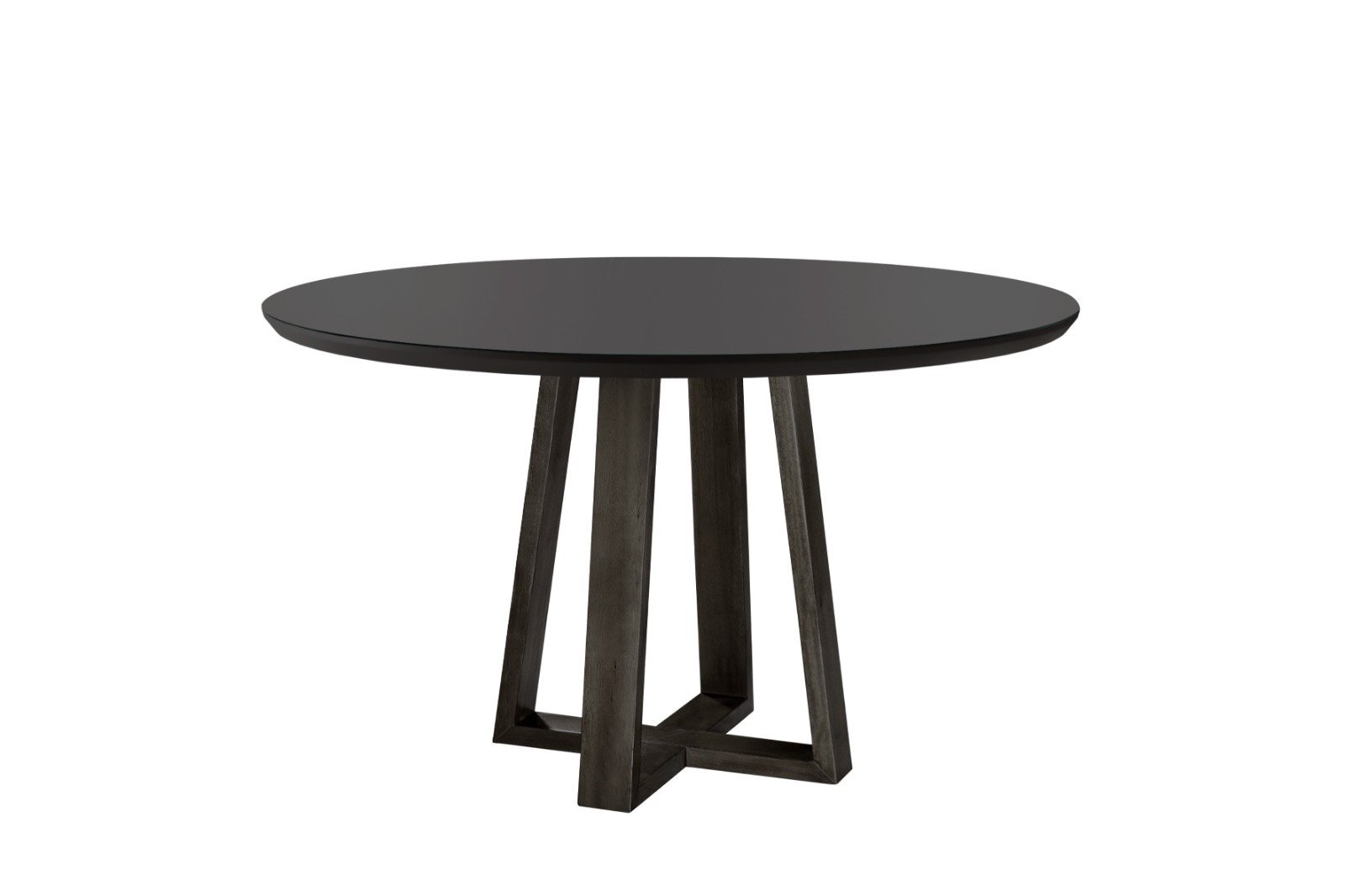 Mesa de Jantar Redonda Natalle Com Tampo Preto de Vidro 120cm - 2