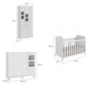 Ver imagem 3 de Quarto de Bebê Completo com Guarda Roupa Cômoda com Janela e Berço 100% MDF Uli
