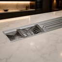 Ver imagem 2 de Calha Úmida Aço Inox para Bancada 90cm Cozix