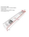 Ver imagem 2 de Calha Úmida Aço Inox Cozinha Profissional Canal Organizador de Sobrepor Bancada 90cm Cozix