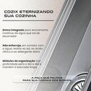 Ver imagem 4 de Calha Úmida Aço Inox para Bancada 90cm Cozix