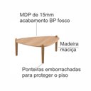 Ver imagem 6 de Mesa de Centro Orgânica 84,4cm Pé de Madeira 28011 Artesano