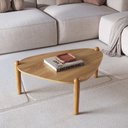 Ver imagem 1 de Mesa de Centro Orgânica 84,4cm Pé de Madeira 28011 Artesano