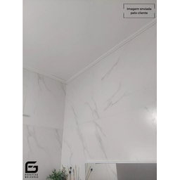 Moldura Roda Teto Eva Autocolante E23 3,5cmx1cm 5 Metros - Branco - 6